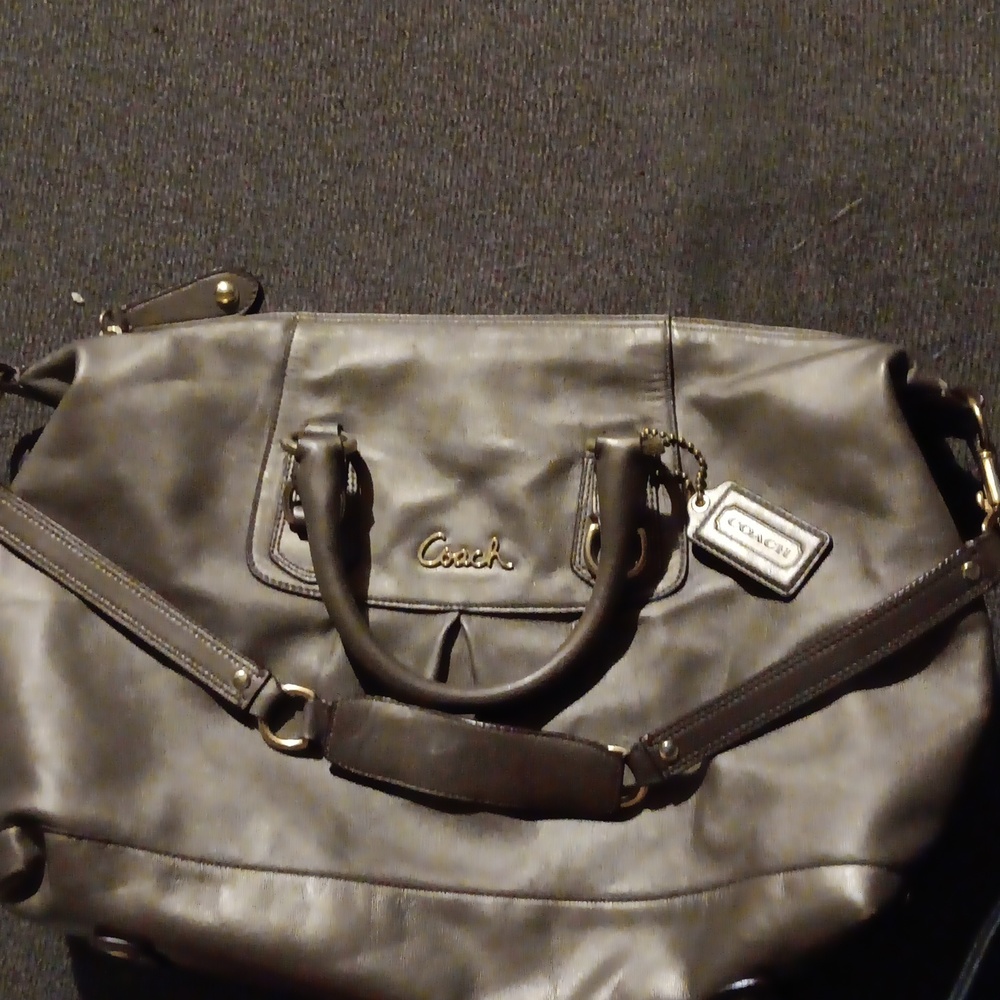 Coach vintage Ashley  purse bronze /gold in color.